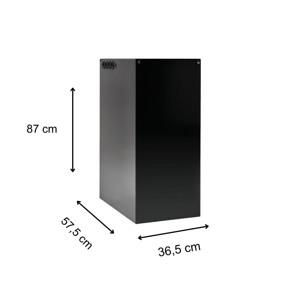Thermische batterij beschikbaar in verschillende formaten voor diverse warmwaterbehoeften.